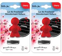 Little Joe Perfumador de Gel Aroma Cereza para Aireador de Coche. Larga duración, hasta 45 días. Aroma Irresistible y Divertido para Todos los Públicos. (Paquete de 2)