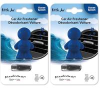 Little Joe Perfumador de Gel Aroma Ocean Splash para Aireador de Coche. Larga duración, hasta 45 días. Aroma Irresistible y Divertido para Todos los Públicos. (Paquete de 2)