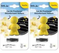 Little Joe Perfumador de Gel Aroma Vainilla para Aireador de Coche. Larga duración, hasta 45 días. Aroma Irresistible y Divertido para Todos los Públicos. (Paquete de 2)