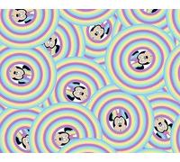 Little Johnny Disney Minnie - Tela de algodón 100 % 50 cm x 150 cm de ancho, ideal para manualidades infantiles, acolchado, costura, tapicería, patchwork (Bubble Minnie, 1 metro precortado)