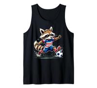 Little Kicker - Divertido diseño de Mapache Soccer Squad USA Camiseta sin Mangas