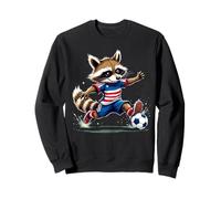 Little Kicker - Divertido diseño de Mapache Soccer Squad USA Sudadera