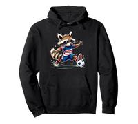 Little Kicker - Divertido diseño de Mapache Soccer Squad USA Sudadera con Capucha