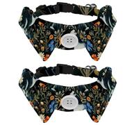 Little Kittens Walk Among Flowers and Butterflies - Collar de perro con lazo, cómodo y ajustable para perros pequeños y niñas