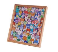Little Kitties - Wooden Coloring Puzzle, DIY Wooden Cat Puzzle Frame For Home Decoration Craft Lover (No Pens)
