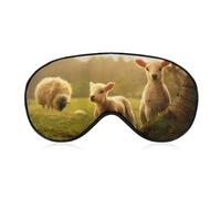 Little Lambs Graze in Spring - Antifaz para dormir para hombres, mujeres, adolescentes, niños, para dormir por la noche, comodidad para viajes, yoga, siesta