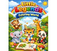 LITTLE LEGENDS COLORING WORLD: Super Cute and Easy Coloring Pages for Toddlers & Preschoolers | Fun Animal Designs for Relaxation, Learning & Creativity