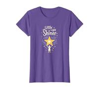 Little Light Shiner Christians for Kids - Estrella inspiradora Camiseta, Mujer, Morado Jaspeado, S