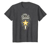 Little Light Shiner Christians for Kids - Estrella inspiradora Camiseta, Niños, Jaspeado Oscuro, 3 años