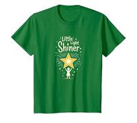 Little Light Shiner Christians for Kids - Estrella inspiradora Camiseta, Niños, Verde Kelly, 10 años
