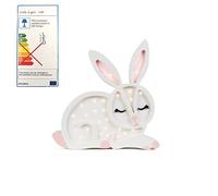 Little Lights Bunny - Lámpara de noche para niños con regulador de intensidad, diseño de conejo blanco Blanco nieve.