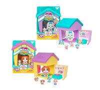 Little Live Pets Paquete de Juego de casa de Perro, colección Mama Surprise Families Beagle y Maltese, Juego Interactivo Plegable para Perros, Regalo para niños Mayores de 5 años