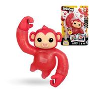 Little Live Pets - Hug n’ Hang Zoogooz Mooki Monkey, Mascota blandita y elástica, +70 Sonidos y reacciones, 3 Diferentes para coleccionar, Amuleto Escondido, para niños de 2 años+, Famosa (LP400300)