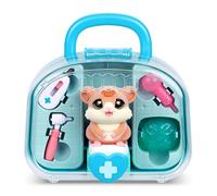Little Live Pets Kit Veterinario de los Ouchies, hámster Coco; Juguete Interactivo, mejillas Luminosas; 16,7 cm. Accesorios; atiende y Cura como un Veterinario; +20 Sonidos, Luces y reacciones