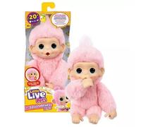 Little Live Pets Baby Monkey Minis Luna Lemon, 18,8 cm | +20 sonidos y reacciones, suave pelaje, manos y pies de mono para agarrarse; 3 minimonos para coleccionar