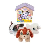 Little Live Pets - Mini Puppy's Home Rosa, Mascota de Juguete con Casita, Cachorro con Pelaje Suave, Llena su Cuenco de Agua, Cuelga su Plaquita con Nombre y Dale su Huesito, 4 años, Famosa (LPP01210)