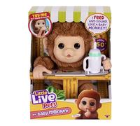 Little Live Pets My Baby Monkey 'Mango' with Bottle - Cuddly and Soft Interactive Animal Toy playset for Children 4+ - More Than 50 Sonidos y reacciones