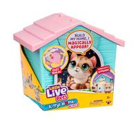 Little Live Pets My Kitty's Home - Mini juego de peluche de gatito misterioso, revela y decora el transportador de mascotas, juego repetido, juguetes de casa de gato para niños de 5 años en adelante