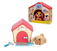 Little Live Pets - My Puppy's Home - Juguete Interactivo de Peluche para Cachorros y Perrera, más de 25 Sonidos y reacciones, Haz la Perrera, nombra a tu Cachorro y ¡Sorpresa! ¡Aparece el Cachorro!