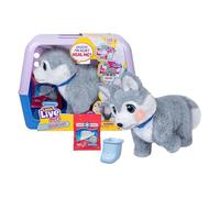 Little Live Pets Cachorro Interactivo Ouchies Aspen Husky, +50 sonidos, set veterinario y bolsa, 4+