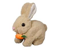 Little Live Pets Peluche Conejo Interactivo Mascota Interactiva Luz Movimiento Salto Sonido Realista Juguetes Conejos con Accesorios de Zanahoria Regalos Pascua para Bebe (Amarillo)