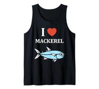 Little Mackerels Cute Fish Simple i Love Mackerel Camiseta sin Mangas