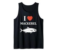 Little Mackerels Cute Fish Simple i Love Mackerel Camiseta sin Mangas