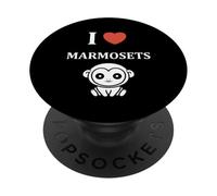 Little Marmosets Monkey Animals Funny i Love Marmoset PopSockets PopGrip Adhesivo