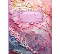 LITTLE MERMAID Radiant in Rainbow *COMPOSITION NOTEBOOK JOURNAL DIARY ART SKETCH BOOK Light Pink Pearl Fish Scale Jewelry Stained Glass Art Design ... OFFICE SUPPLY*Homeschool University