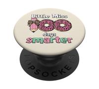 Little Miss 100 Days Smarter, 100 días de Escuela, niñas y niños PopSockets PopGrip Adhesivo