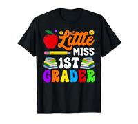 Little Miss 1st Grader Lindo diseño de niña de primer grado Camiseta