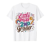 Little Miss 2nd Grade Girl Back to School First Day Camiseta