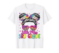 Little Miss 3er Tercer Grado Moño Desordenado Primer Día De Escuela Camiseta