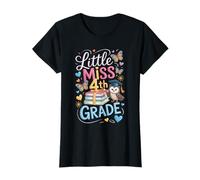 Little Miss 4to Grado Regreso a la Escuela Lindas Niñas de Cuarto Grado Camiseta