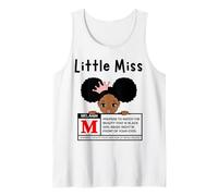 Little Miss Black Girl Magic Melanina M Advertencia Lindas Chicas Camiseta sin Mangas