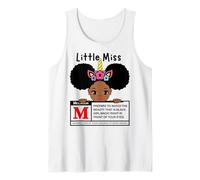 Little Miss Black Girl Magic Melanina M Advertencia Lindas Chicas Camiseta sin Mangas