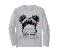 Little Miss Cuarto Grado Niñas Volver A La Escuela Moño Desordenado Manga Larga