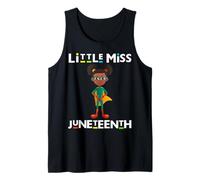 Little Miss Juneteenth Black Girl Melanina Linda Niñas Pequeñas Camiseta sin Mangas