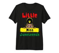 Little Miss Juneteenth Melanin Black Girl Magic Diversión para niños pequeños Camiseta Premium