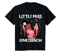 Little Miss Juneteenth Melanin Girly Girl Baby In Mom Zapatos Camiseta