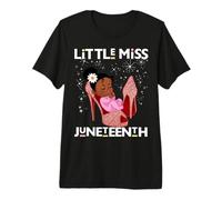 Little Miss Juneteenth Melanin Girly Girl Baby In Mom Zapatos Camiseta Premium