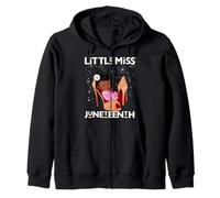 Little Miss Juneteenth Melanin Girly Girl Baby In Mom Zapatos Sudadera con Capucha