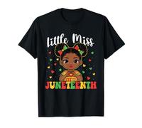 Little Miss Juneteenth - Melanina de raíces africanas de Historia Negra Camiseta