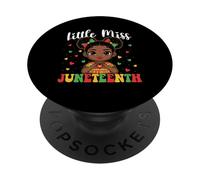 Little Miss Juneteenth - Melanina de raíces africanas de Historia Negra PopSockets PopGrip Adhesivo