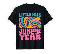 Little Miss Junior Year Groovy Regreso a la Escuela 11º Grado Camiseta gráfica económica