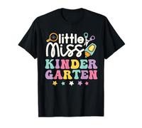 Little Miss Kindergarten Primer Día De Regreso A La Escuela Niñas Lind Camiseta
