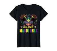 Little Miss Mardi Gras Black Girl Fat Tuesday Girls Kids Camiseta