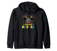 Little Miss Mardi Gras Black Girl Fat Tuesday Girls Kids Sudadera con Capucha