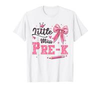 Little Miss Pre-K Coqueta para niñas Primer día de Escuela Camiseta