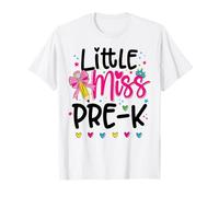Little Miss Pre-K Crew Escuadrón de Preescolar Regreso a la Escuela Niñas Camiseta